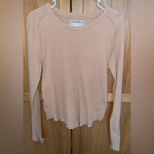 We The Free Beige Long Sleeve Thermal Top